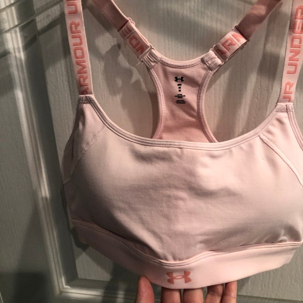 pink under armour sports bra